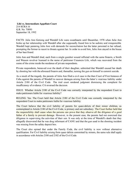 g.r. no. 70890 lawphil|Case Digest: LIBI v. INTERMEDIATE APPELLATE COURT.